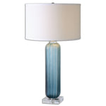 Uttermost 26193-1 Caudina Frosted Blue Glass Lamp