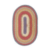 Homespice Decor 406040 8' x 10' Oval Log Cabin Step Cotton Braided Rug