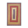 Homespice Decor 413048 4' x 6' Rectangular Log Cabin Step Cotton Braided Rug