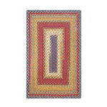 Homespice Decor 413048 4' x 6' Rectangular Log Cabin Step Cotton Braided Rug