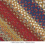 Homespice Decor 620040 10" x 10" Sample Log Cabin Step Cotton Braided Rug