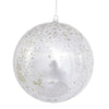 Vickerman M166507 6" Silver Shiny Mercury Ball Ornament 4 Per Bag