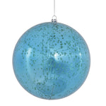 Vickerman M166512 6" Turquoise Shiny Mercury Ball Ornament 4 Per Bag