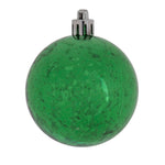 Vickerman M166304 4" Green Shiny Mercury Ball Ornament 6 Per Bag