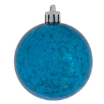 Vickerman M166312 4" Turquoise Shiny Mercury Ball Ornament 6 Per Bag