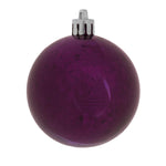 Vickerman M166626 8" Plum Shiny Mercury Ball Ornament