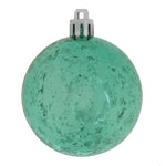 Vickerman M166342 4" Teal Shiny Mercury Ball Ornament 6 Per Bag