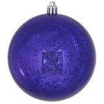 Vickerman M166366 4" Purple Shiny Mercury Ball Ornament 6 Per Bag