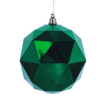 Vickerman M177504DS 8" Green Shiny Geometric Ball Ornament
