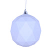 Vickerman M177511DM 8" White Matte Geometric Ball Ornament