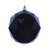 Vickerman M177417DS 6" Black Shiny Geometric Ball Ornament 4 Per Bag