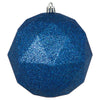 Vickerman M177331DG 4.75" Midnight Blue Glitter Geometric Ball Ornament 4 Per Bag