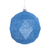 Vickerman M177432DG 6" Baby Blue Glitter Geometric Ball Ornament 4 Per Bag