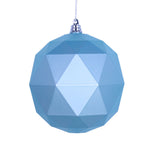 Vickerman M177332DM 4.75" Baby Blue Geometric Ball Ornament Featuring A Matte Finish - 4 Per Bag