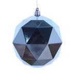 Vickerman M177332DS 4.75" Baby Blue Geometric Ball Ornament Featuring A Shiny Finish - 4 Per Bag