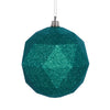 Vickerman M177444DG 6" Seafoam Green Geometric Ball Ornament Featuring A Glitter Finish - 4 Per Bag