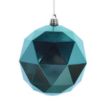 Vickerman M177444DS 6" Seafoam Green Geometric Ball Ornament Featuring A Shiny Finish - 4 Per Bag