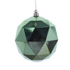 Vickerman M177354DS 4.75" Celadon Geometric Ball Ornament Featuring A Shiny Finish - 4 Per Bag