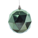 Vickerman M177354DS 4.75" Celadon Geometric Ball Ornament Featuring A Shiny Finish - 4 Per Bag