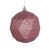 Vickerman M177358DG 4.75" Rose Gold Glitter Geometric Ball Ornament 4 Per Bag