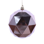 Vickerman M177358DS 4.75" Rose Gold Shiny Geometric Ball Ornament 4 Per Bag