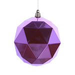 Vickerman M177469DS 6" Orchid Geometric Ball Ornament Featuring A Shiny Finish - 4 Per Bag