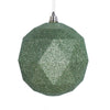 Vickerman M177373DG 4.75" Lime Glitter Geometric Ball Ornament 4 Per Bag