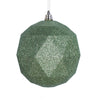 Vickerman M177473DG 6" Lime Glitter Geometric Ball Ornament 4 Per Bag