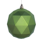 Vickerman M177373DM 4.75" Lime Matte Geometric Ball Ornament 4 Per Bag