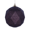 Vickerman M177476DG 6" Mocha Glitter Geometric Ball Ornament 4 Per Bag