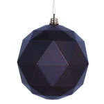 Vickerman M177375DM 4.75" Chocolate Geometric Ball Ornament Featuring A Matte Finish - 4 Per Bag