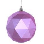 Vickerman M177379DM 4.75" Pink Geometric Ball Ornament Featuring A Matte Finish - 4 Per Bag