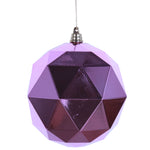 Vickerman M177379DS 4.75" Pink Geometric Ball Ornament Featuring A Shiny Finish - 4 Per Bag