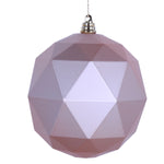 Vickerman M177480DM 6" Cafe Latte Geometric Ball Ornament Featuring A Matte Finish - 4 Per Bag