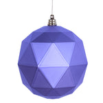 Vickerman M177586DM 8" Lavender Geometric Ball Ornament Featuring A Matte Finish