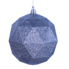 Vickerman M177387DG 4.75" Pewter Geometric Ball Ornament Featuring A Glitter Finish - 4 Per Bag