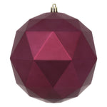 Vickerman M177421DM 6" Berry Red Matte Geometric Ball 4/Bag