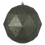 Vickerman M177423DG 6" Wrought Iron Glitter Geometric Ball 4/Bag