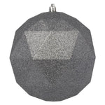 Vickerman M177425DG 6" Limestone Glitter Geometric Ball 4/Bag