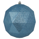 Vickerman M177429DG 6" Periwinkle Glitter Geo Ball 4/Bag