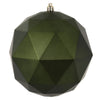 Vickerman M177464DM 6" Moss Green Geometric Ball Ornament Featuring A Matte Finish - 4 Per Bag