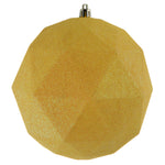 Vickerman M177378DG 4.75" Yellow Glitter Geometric Ball Ornament 4 Per Bag