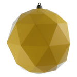 Vickerman M177478DS 6" Yellow Shiny Geometric Ball Ornament 4 Per Bag