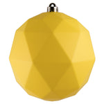 Vickerman M177578DM 8" Yellow Matte Geometric Ball Ornament