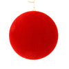 Vickerman M180603 6" Red Flocked Ball Ornament 4 Per Bag