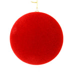 Vickerman M180503 5" Red Flocked Ball Ornament 4 Per Bag