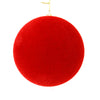 Vickerman M180803 8" Red Flocked Ball Ornament