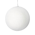 Vickerman M181011 10" White Flocked Ball Ornament
