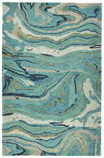 Kaleen Rugs Marble Collection MBL03-91  Teal  Area Rug