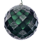 Vickerman MC190524D 4.75" Emerald Net Beaded Ball 3 Per Bag